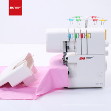 Bai Mini Overlock Sewing Machine Operation para 4 tipos de métodos de sobreposição